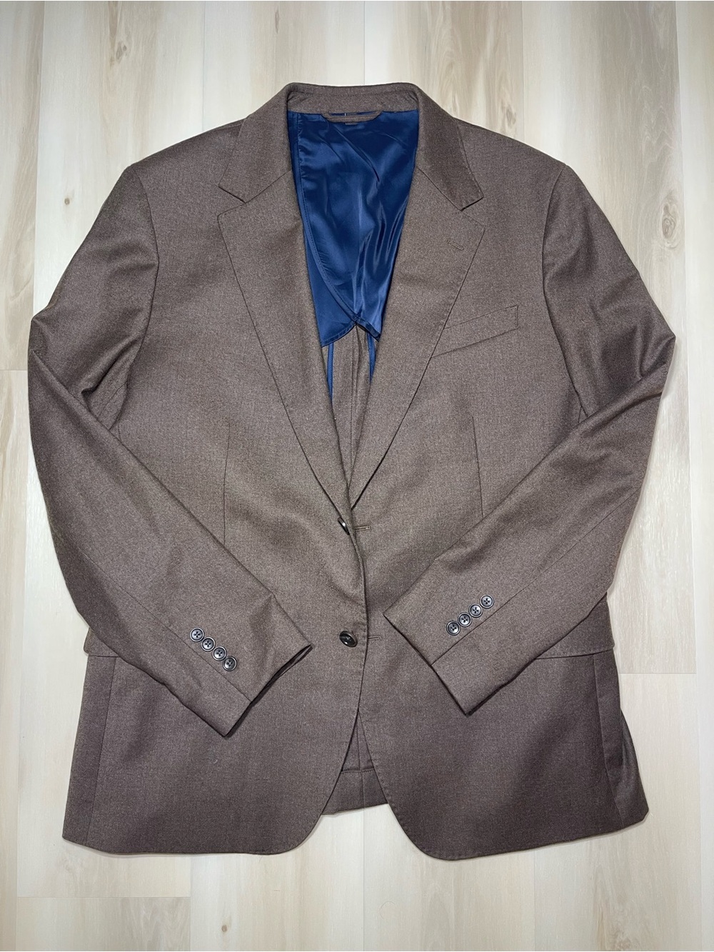 Bonobos Blazer Men’s 44R Brown Marzotto Italian Wool Standard Fit Sport Coat